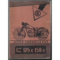 Seznam náhradních dílů pro motocykl ČZ 125 c, 150 c