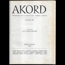 Akord / Měsíčník pro literaturu, umění a život (ročník XIII./1947)