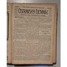 Ostravský denník (1905) - OBSAH VIZ POPIS - NABÍDNĚTE CENU